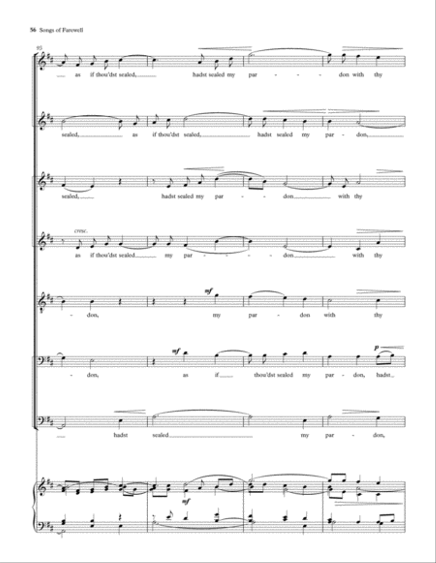Songs of Farewell Divisi scores gallery preview page 57