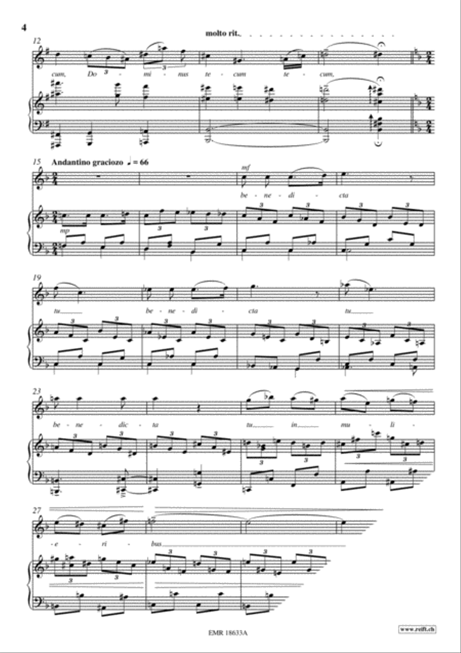Ave Maria Piano Accompaniment scores gallery preview page 4