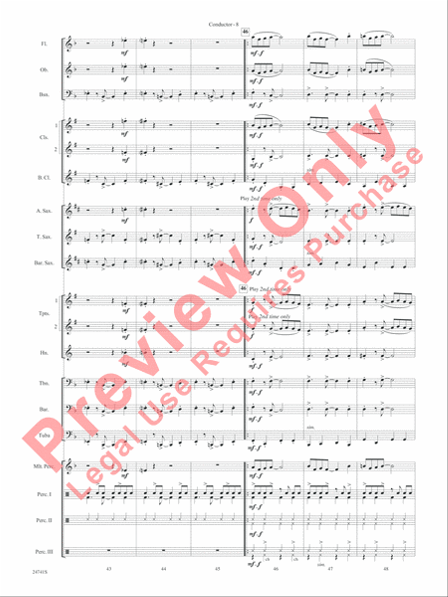 Swing, Santa, Swing Swing, Santa, Swing Concert Band scores gallery preview page 10