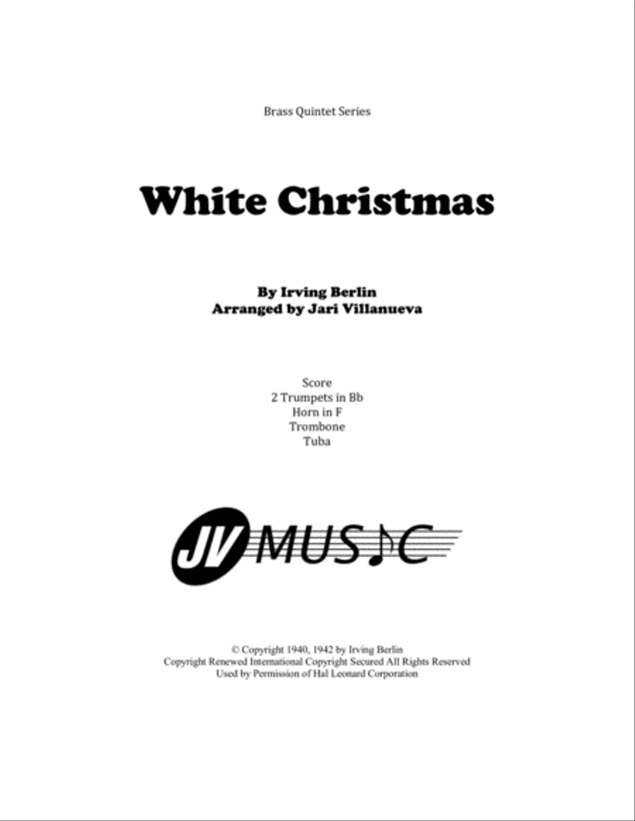White Christmas Brass Ensemble scores gallery preview page 1
