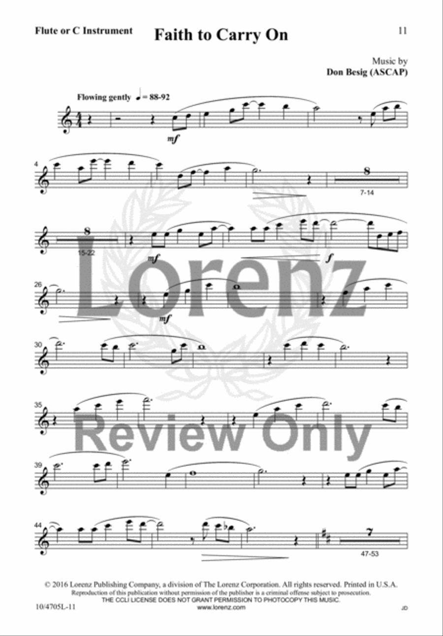 Faith to Carry On 3-Part scores gallery preview page 10