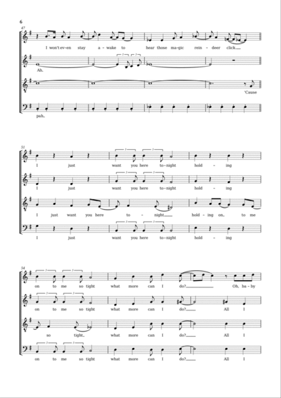 All I Want For Christmas Is You 4-Part scores gallery preview page 6