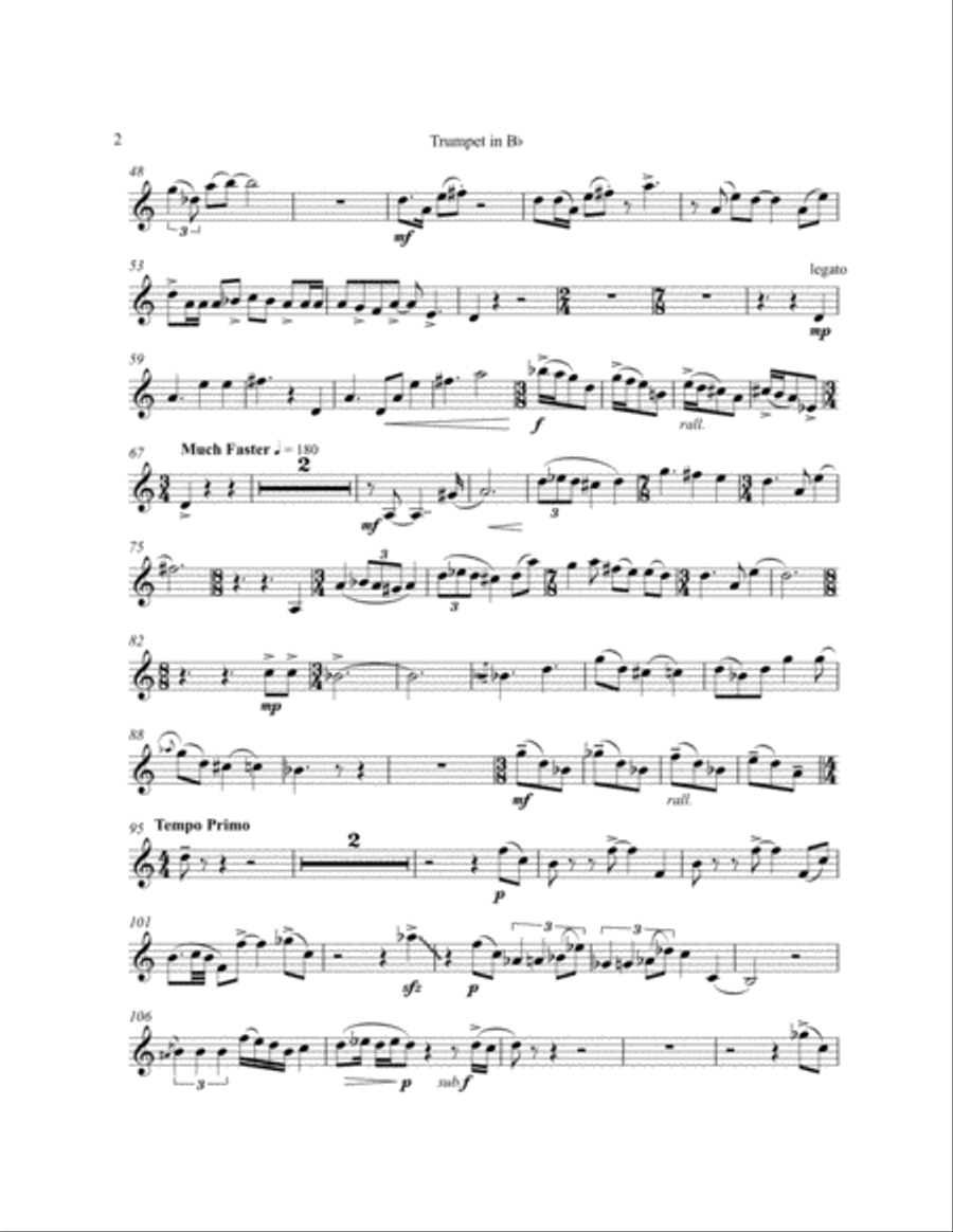 Sketches of Pain Trumpet Solo scores gallery preview page 2
