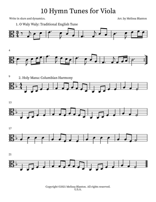 10 Hymn Tunes for Viola