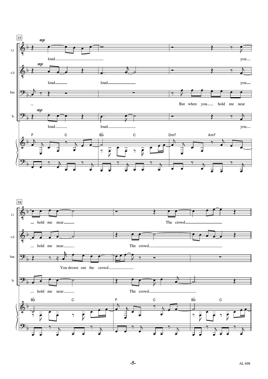 When You Say Nothing At All TTBB scores gallery preview page 5
