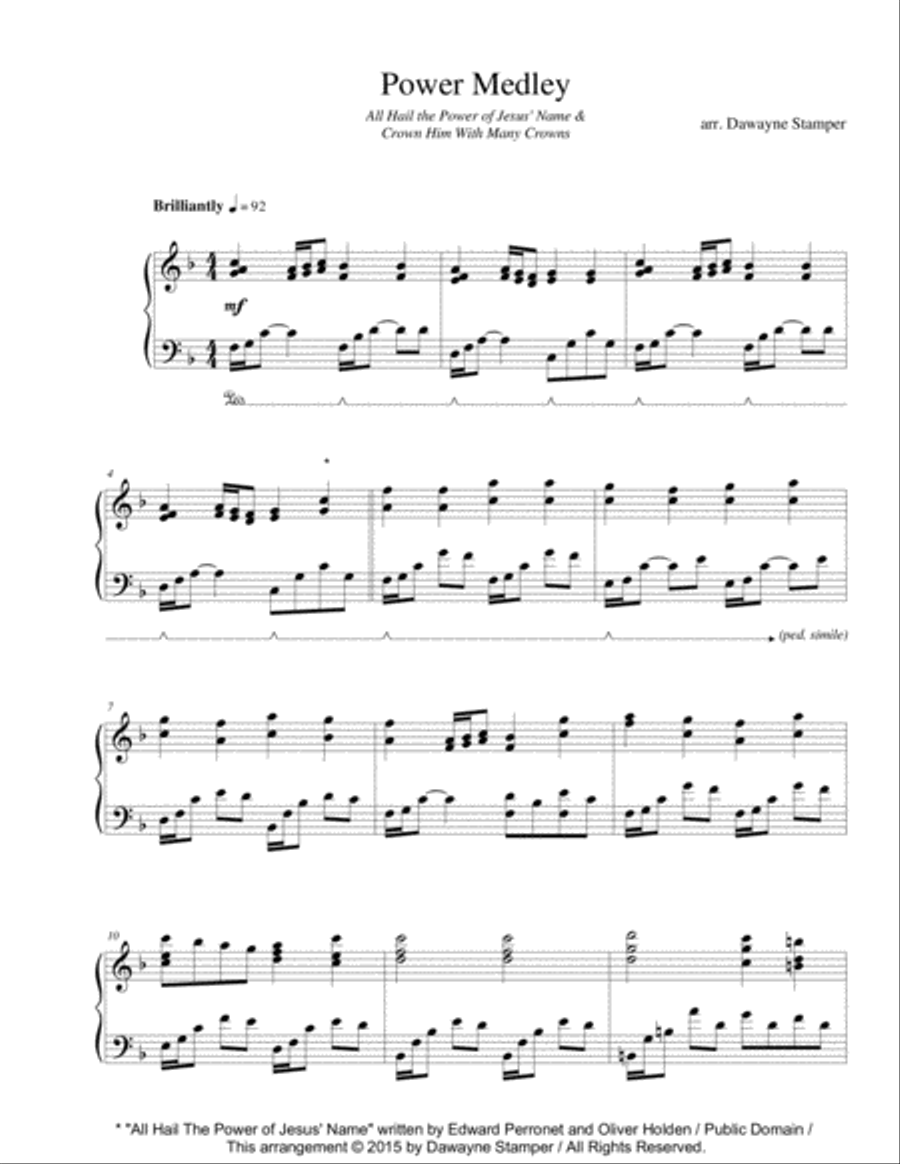 Power Medley Piano Solo scores gallery preview page 2