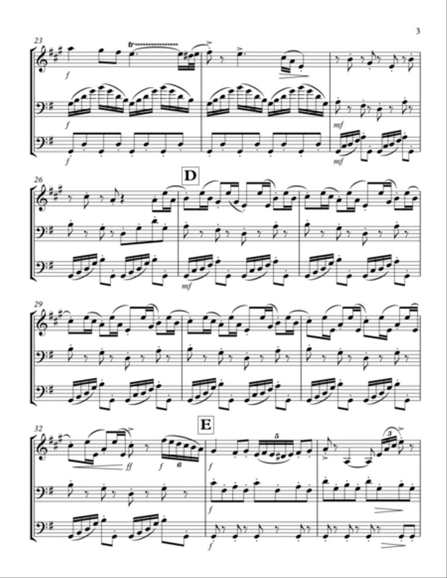 Chinese Dance (Nutcracker Suite): Brass Trio Brass Trio scores gallery preview page 3