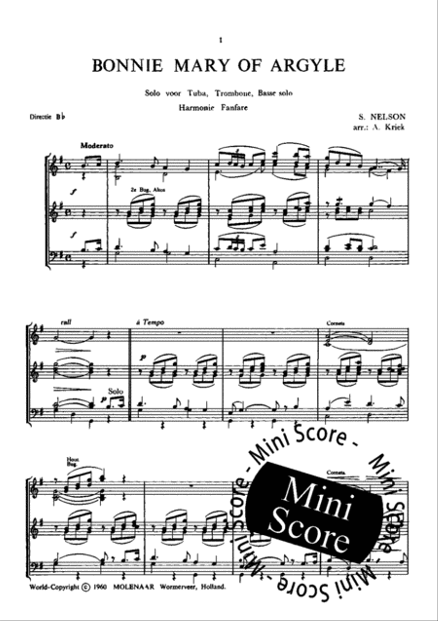 Bonnie Mary of Argyle Bonnie Mary of Argyle Concert Band scores gallery preview page 3