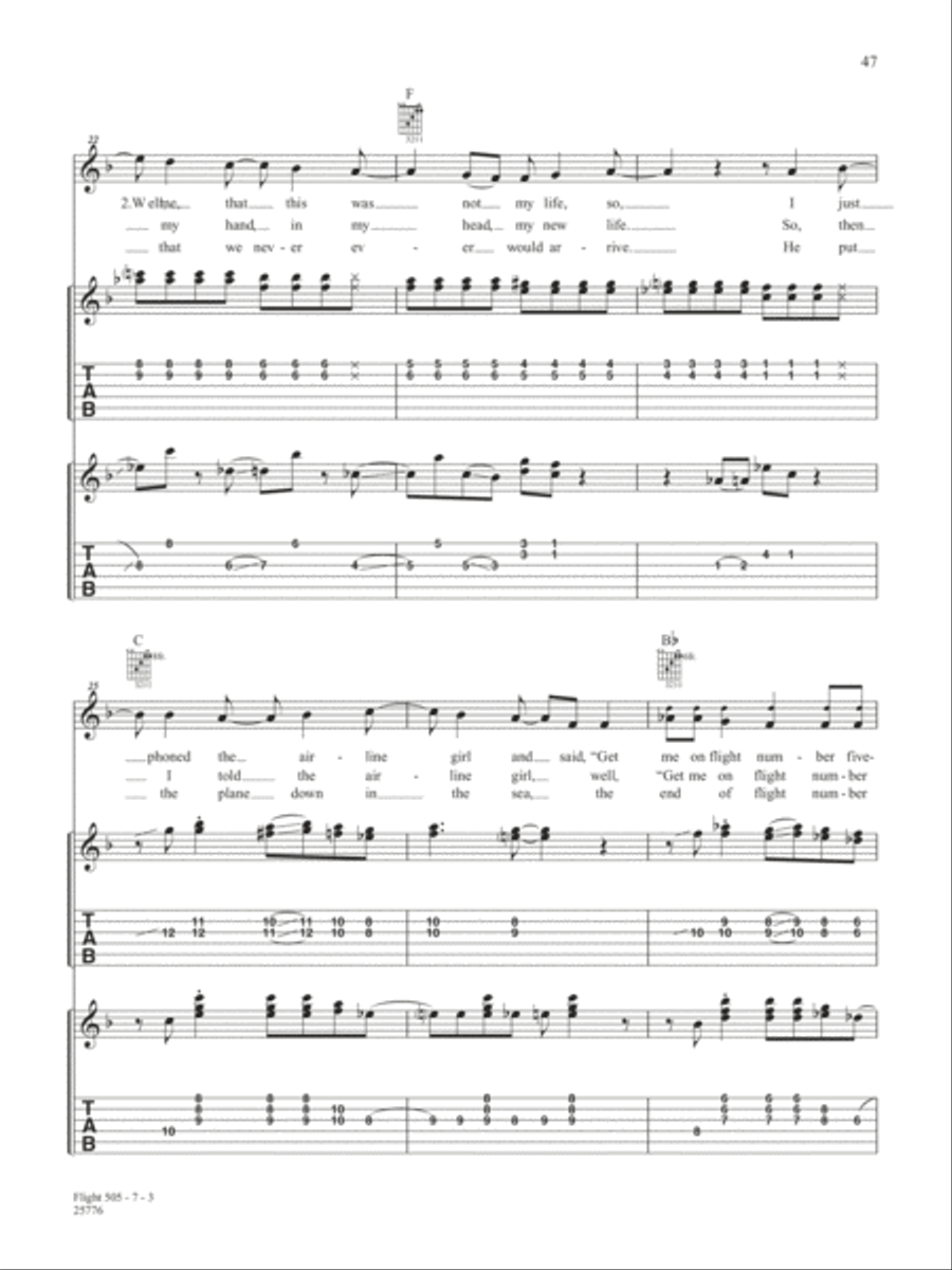 Flight 505 Guitar Tablature scores gallery preview page 3