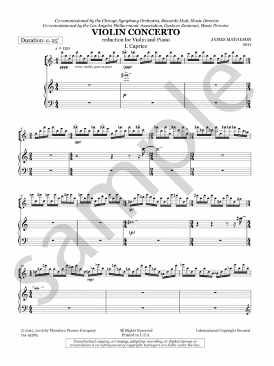 Violin Concerto Violin Concerto Chamber Music scores gallery preview page 3