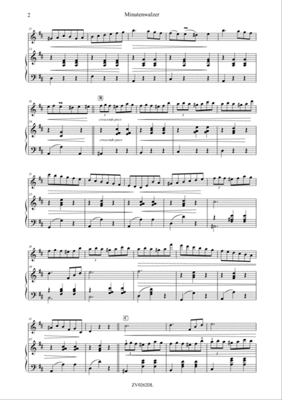 Minutenwalzer op. 64 Nr. 1 Violin Solo scores gallery preview page 3