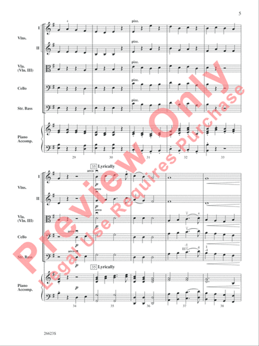 Chinese String Fantasy String Orchestra scores gallery preview page 6