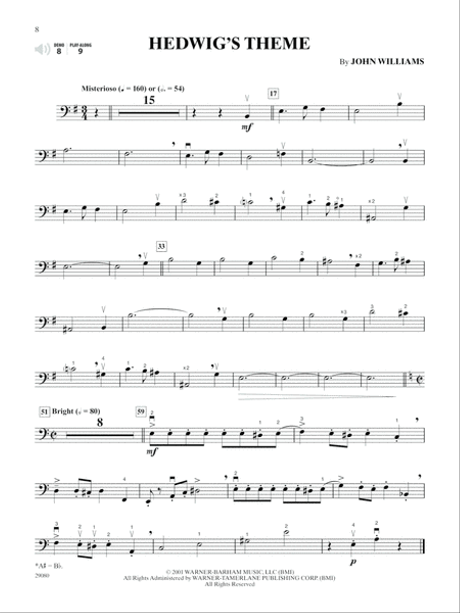 Harry Potter, Instrumental Solos for Strings (Movies 1-5) String Orchestra scores gallery preview page 5