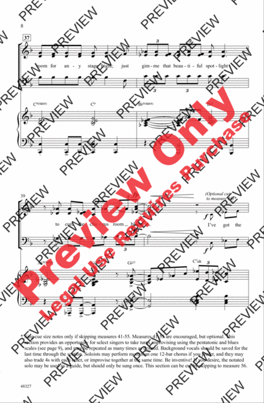 The Chorus Room Blues 3-Part scores gallery preview page 8