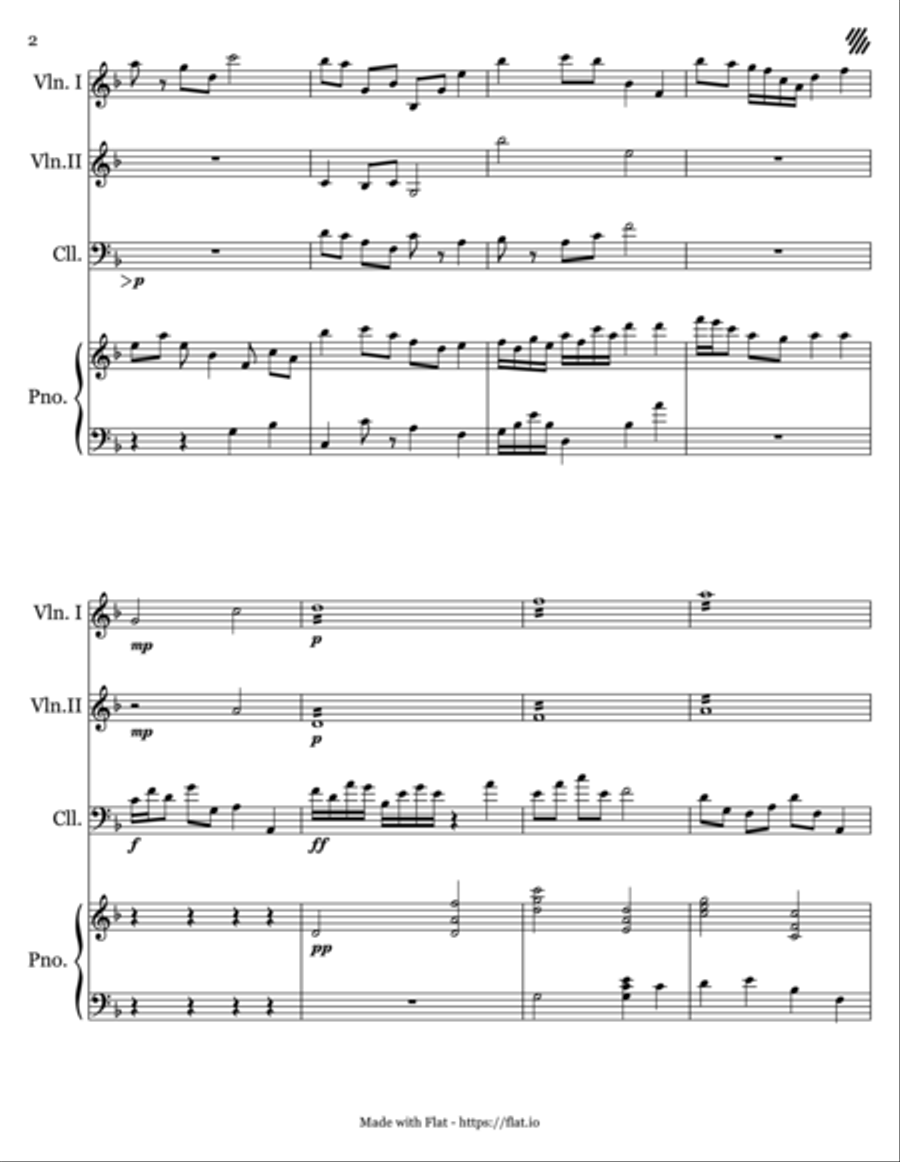 Ribcage - Full Score Piano Trio scores gallery preview page 2