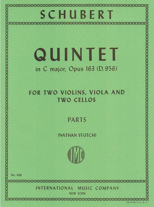 Book cover for Quintet In C Major, Opus 163, D. 956 (With 2 Cellos)