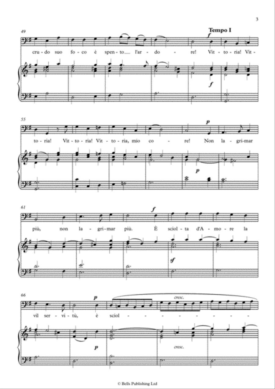 Vittoria, mio core! (G Major) Voice Solo scores gallery preview page 3