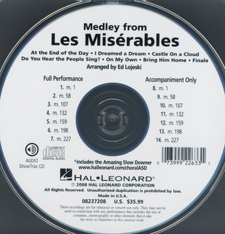 Book cover for Les Misérables (Choral Medley)