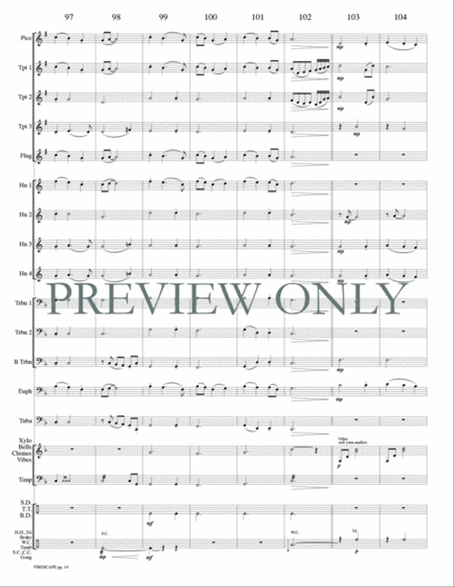 Firescape Firescape Small Ensemble scores gallery preview page 16