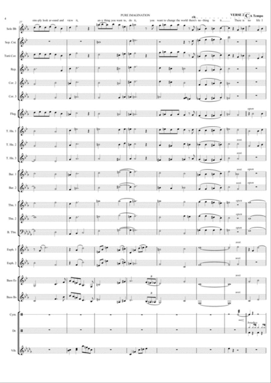 Pure Imagination Brass Band scores gallery preview page 4