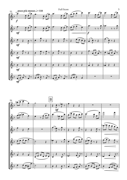 "Valse Sentimentale" Original for Flute Choir (Six C Flutes) image number null