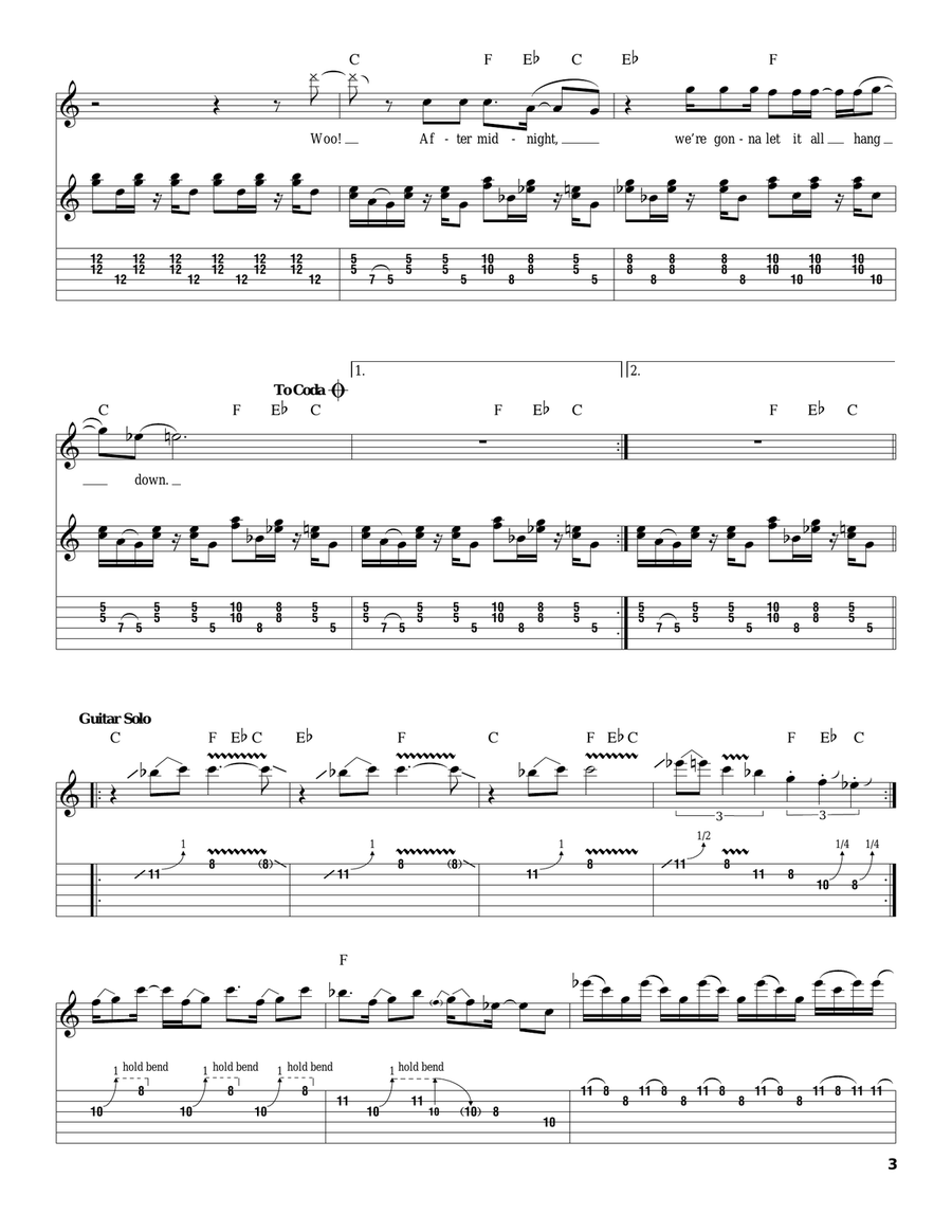 After Midnight Acoustic Guitar scores gallery preview page 3