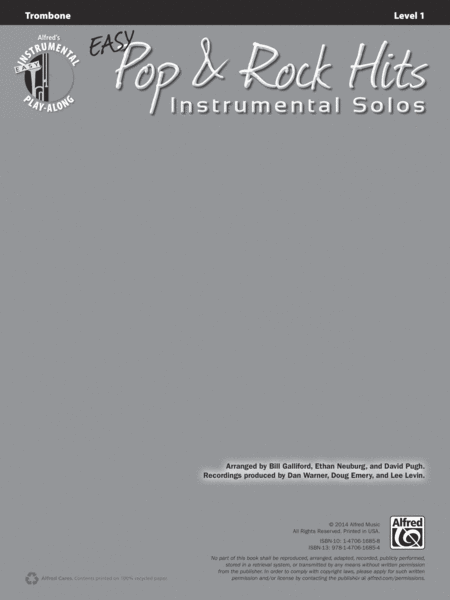 Easy Pop & Rock Hits Instrumental Solos image number null
