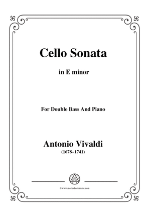 Vivaldi-Cello Sonata in e minor,Op.14 RV 40,from '6 Cello Sonatas,Le Clerc'