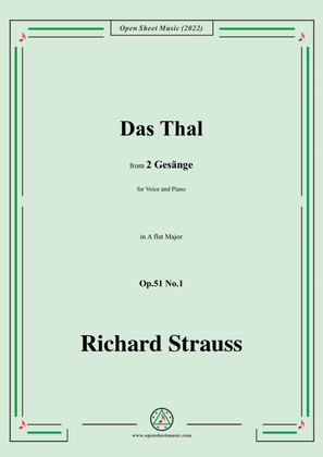 Richard Strauss-Das Tal,in A flat Major,Op.51 No.1