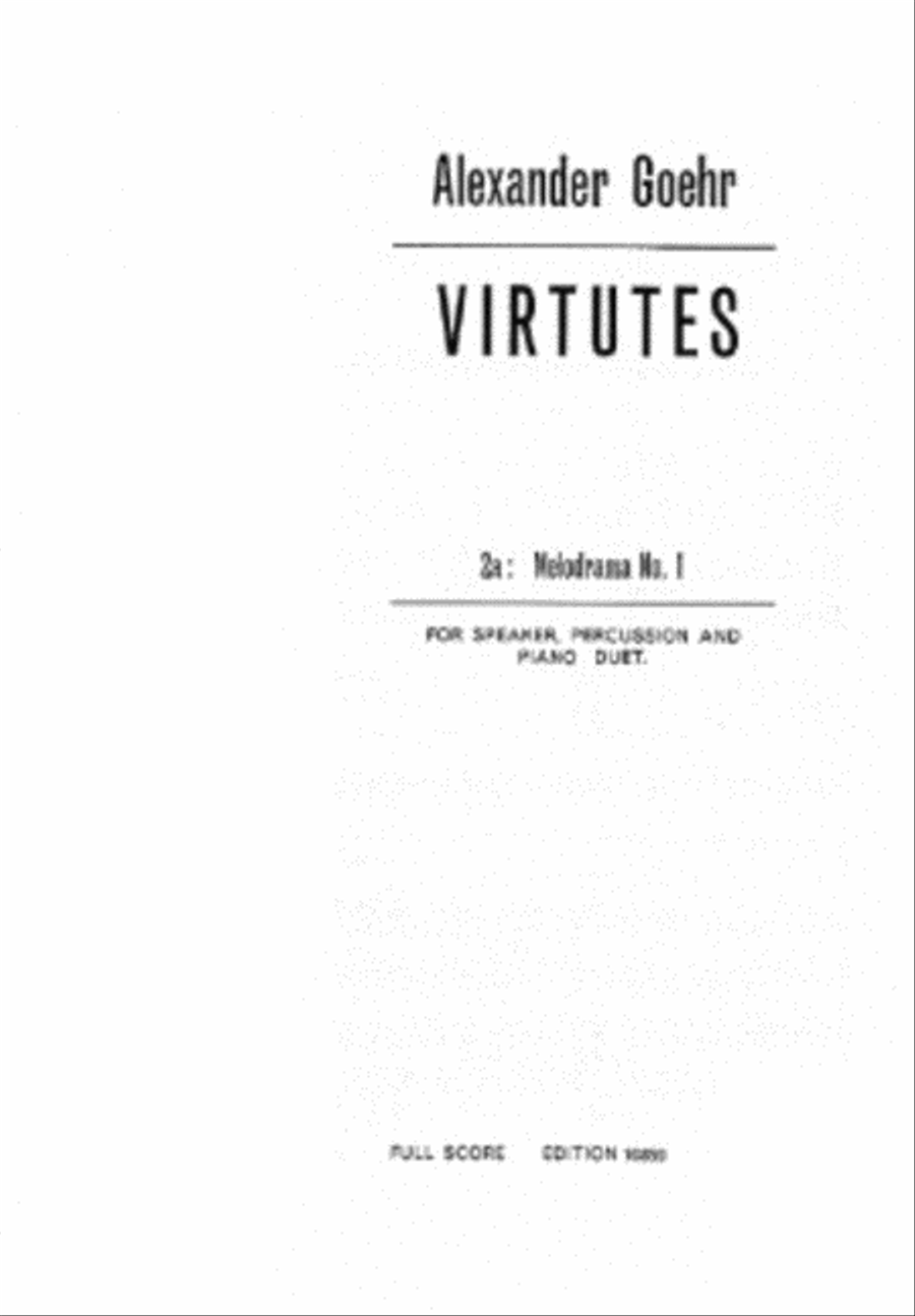Virtutes Virtutes Percussion scores gallery preview page 1