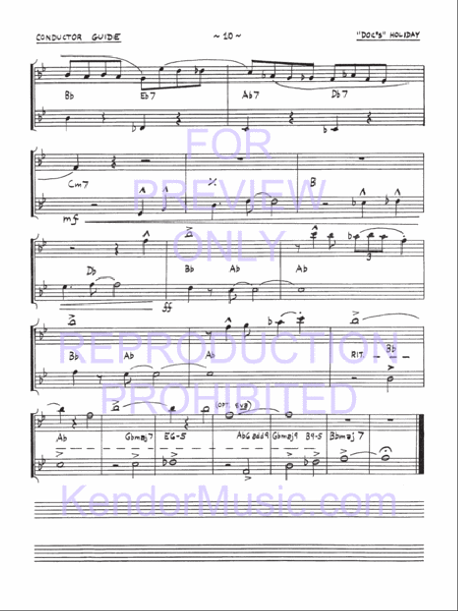 Doc's Holiday Jazz Ensemble scores gallery preview page 11