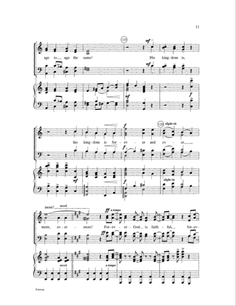 Forever/A Mighty Fortress Is Our God Choir scores gallery preview page 11