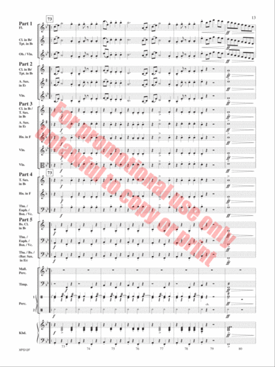 Radetzky March Concert Band scores gallery preview page 14