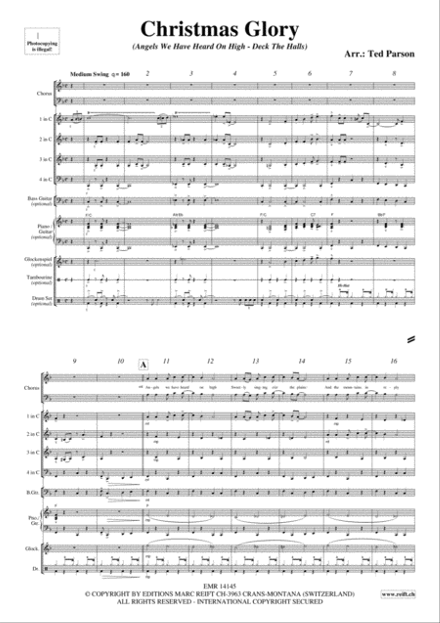Christmas Glory Woodwind Quartet scores gallery preview page 4