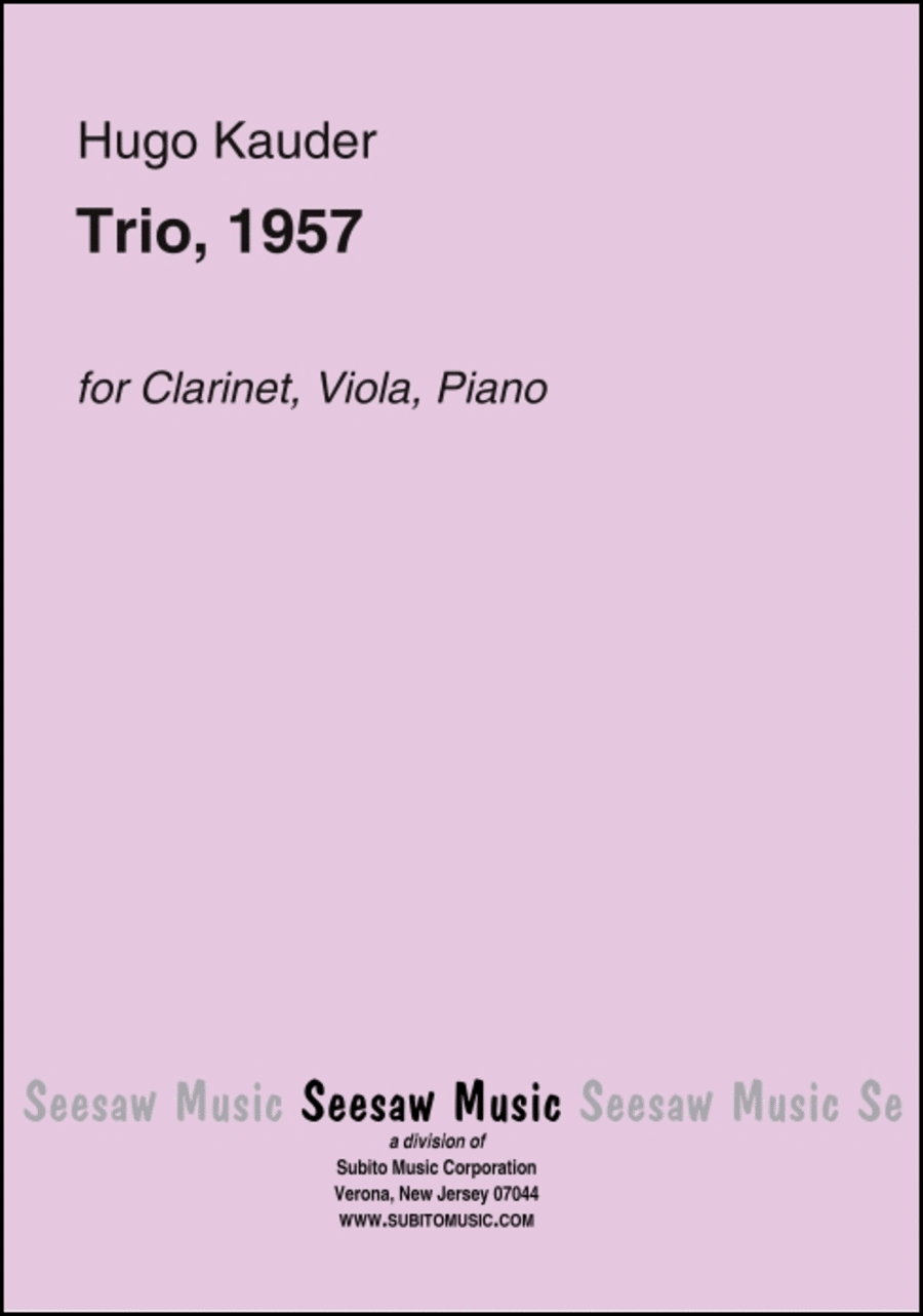 Trio 1957 Trio 1957 Clarinet scores gallery preview page 1
