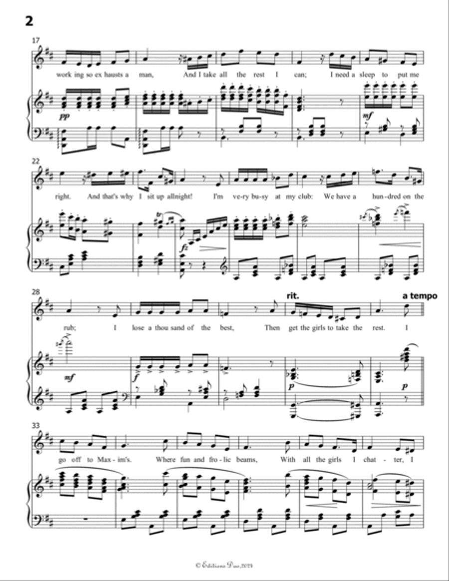 My Fatherland,it is for thee, by Lehár, in D Major Voice scores gallery preview page 4