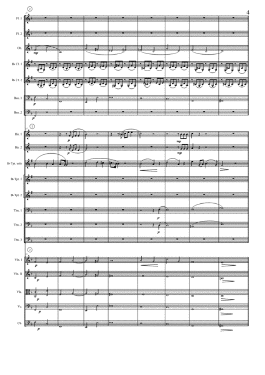 Panis Angelicus (For Trumpet in Bb and symphony orchestra) Full Orchestra scores gallery preview page 4