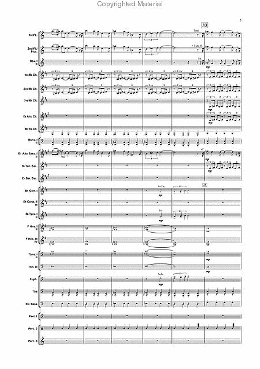Song of Socialism from 'In the Red' Concert Band scores gallery preview page 6