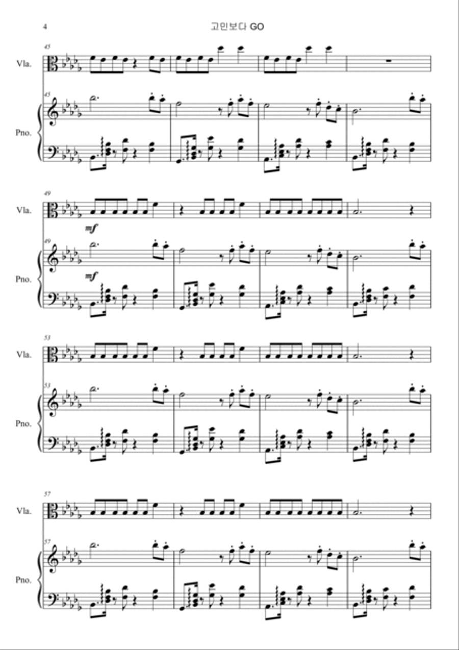 Go Go Go Go Viola scores gallery preview page 4