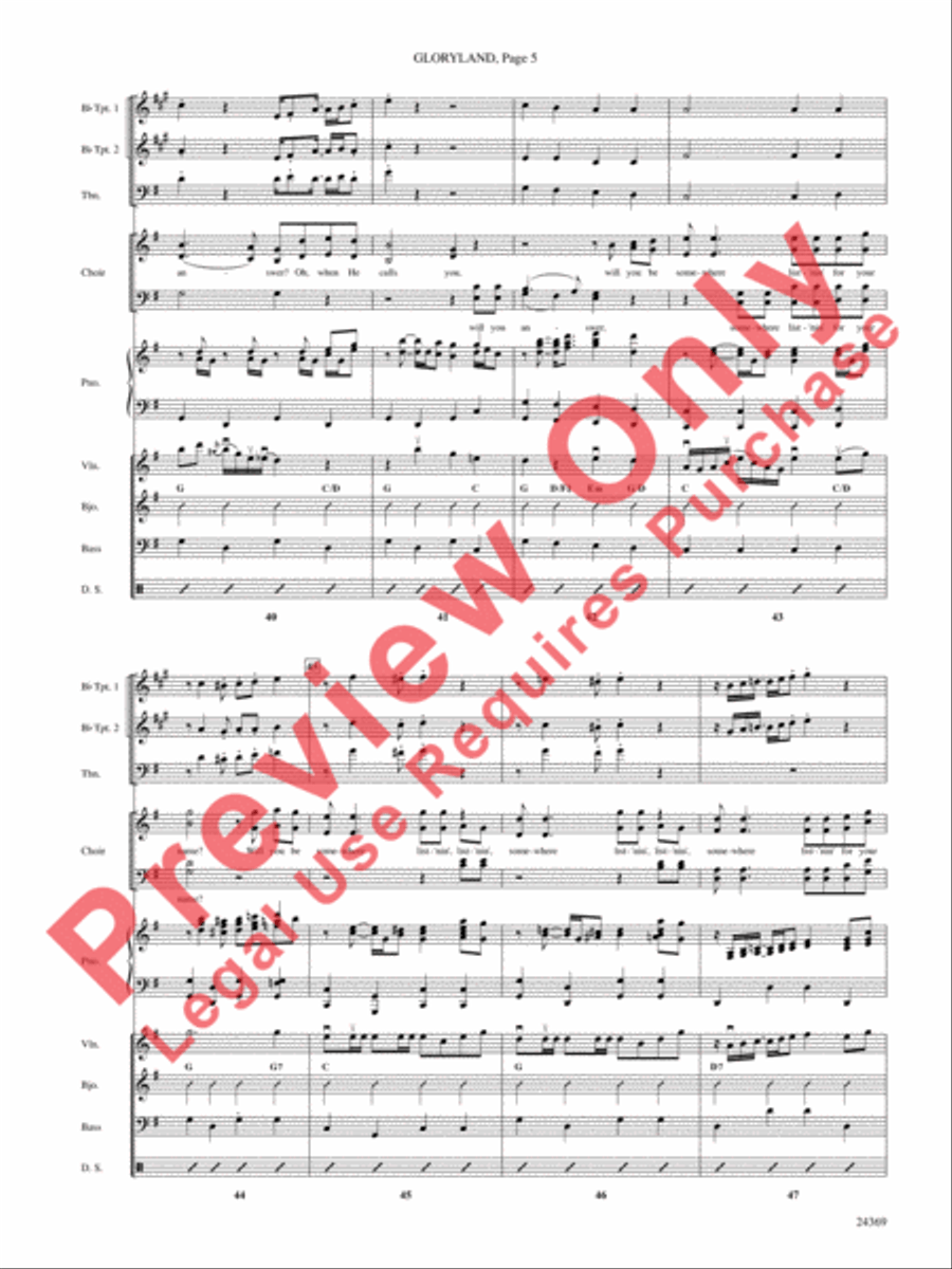 Gloryland Gloryland Choir scores gallery preview page 6