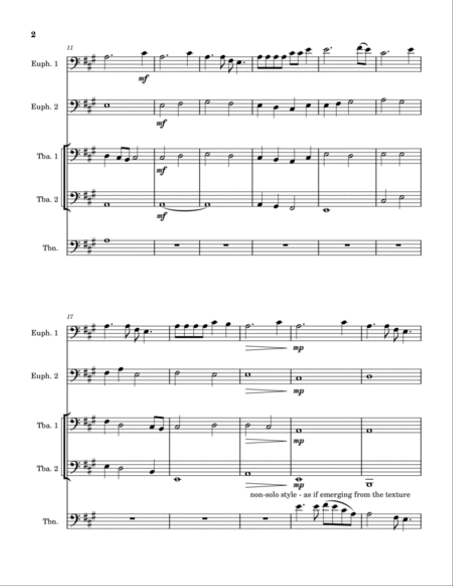 Swing Low, Sweet Chariot Swing Low, Sweet Chariot Euphonium scores gallery preview page 2