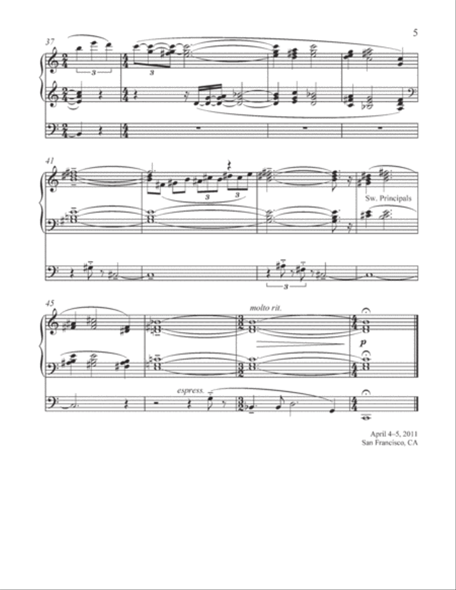 Fantasia and Fugue on Leoni Organ Solo scores gallery preview page 4