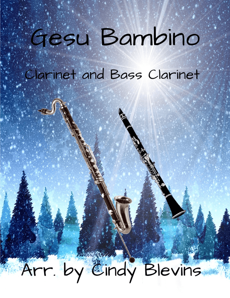 Gesu Bambino, for Clarinet and Bass Clarinet Clarinet Duet scores gallery preview page 1