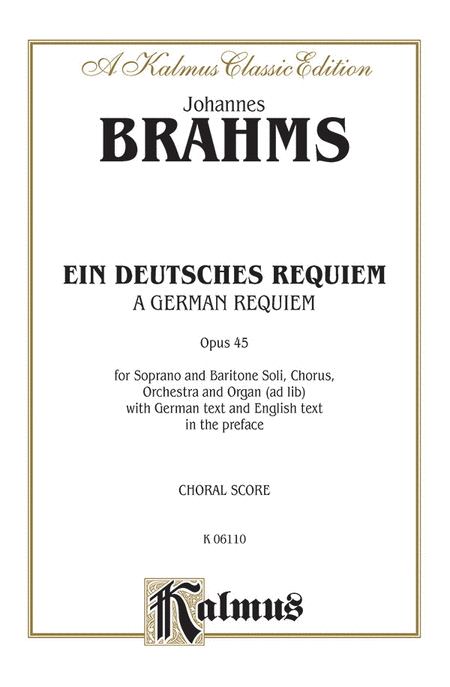 German Requiem (Ein Deutsches Requiem), Op. 45