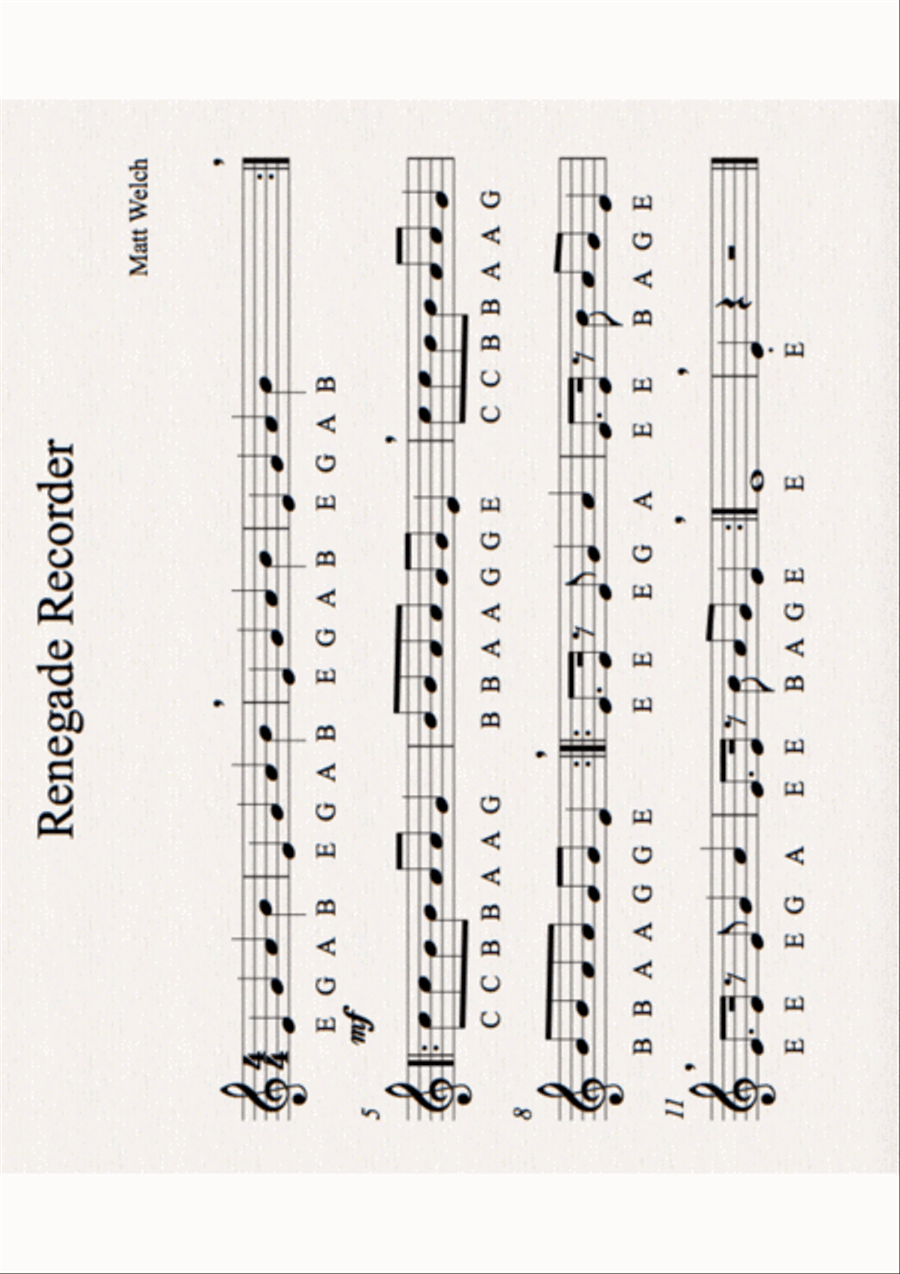Renegade Recorder Small Ensemble scores gallery preview page 1