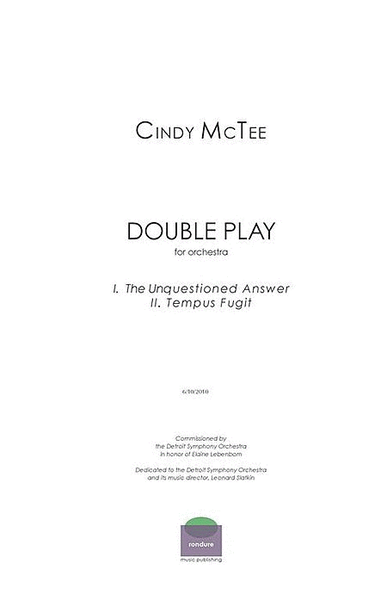 Double Play (score)