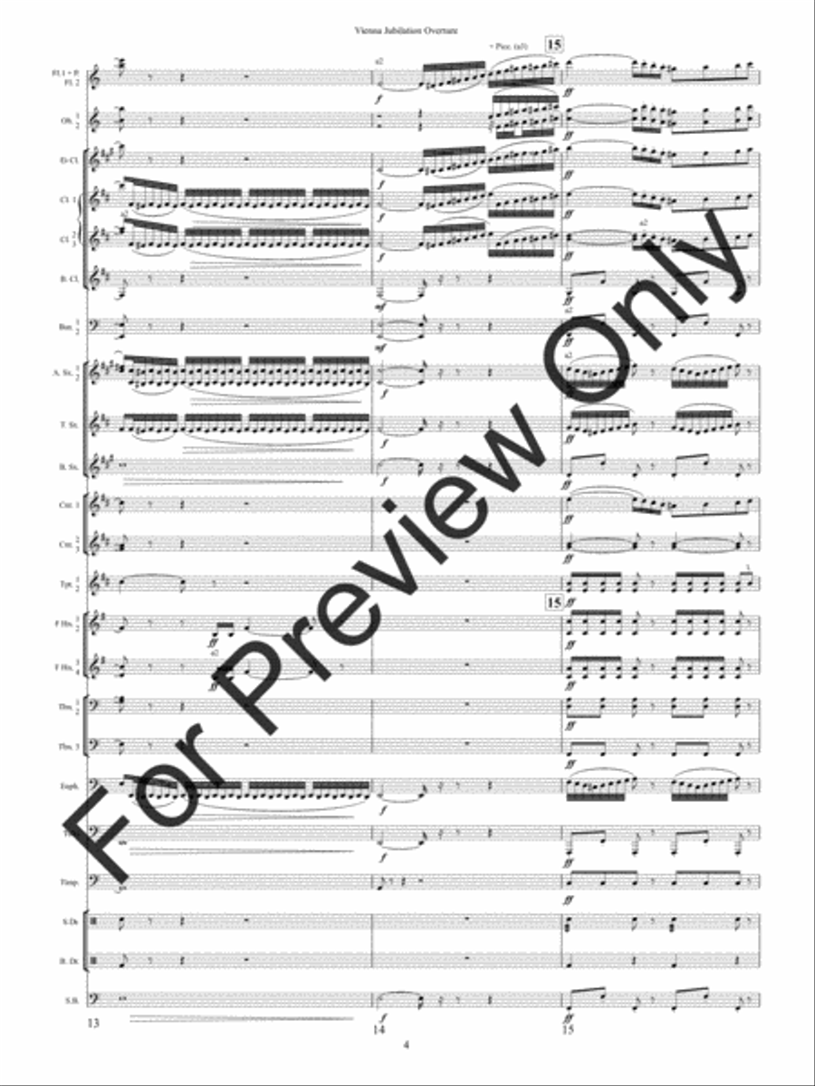 Vienna Jubilation Overture (Score) Concert Band scores gallery preview page 7