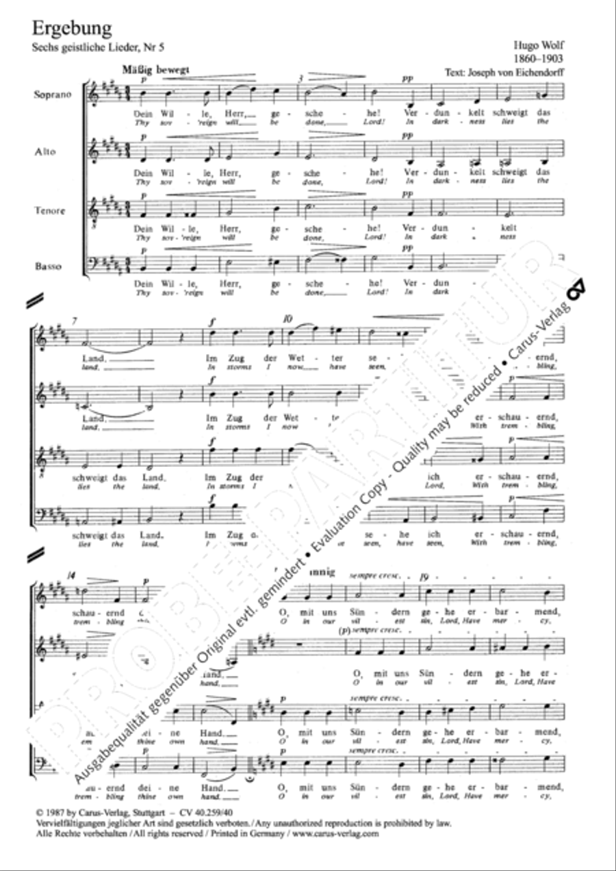 Thy sov'reign will be done 4-Part scores gallery preview page 2