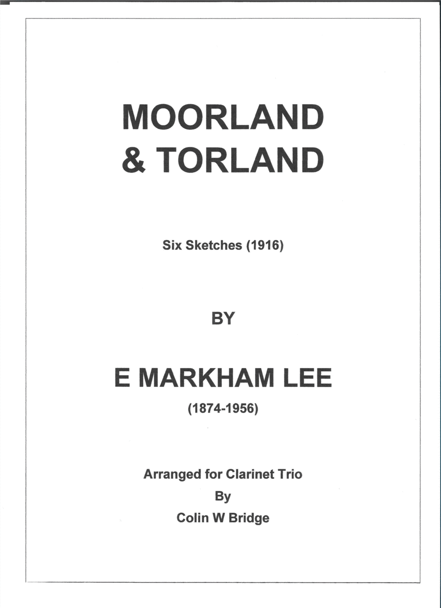 Morland and Torland (1916) by Ernest Markham Lee for Clarinet Trio (2 Bb & Bass) Clarinet Trio scores gallery preview page 1