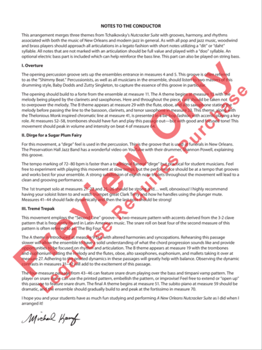 A New Orleans Nutcracker Suite Concert Band scores gallery preview page 3